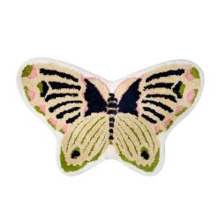 Unique Green Butterfly Shape Hand Tufted Rug