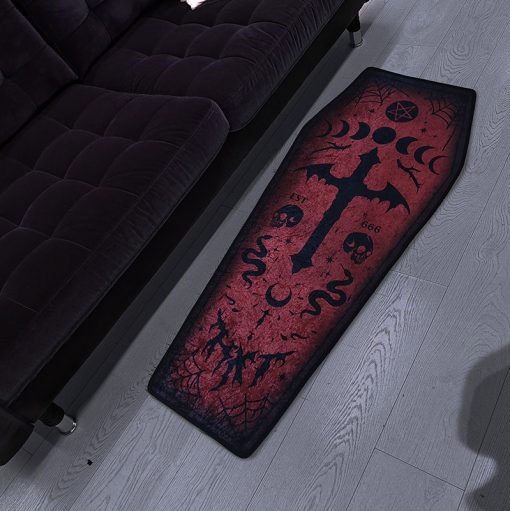 Bloody Mary Gothic Vampire Coffin Rug