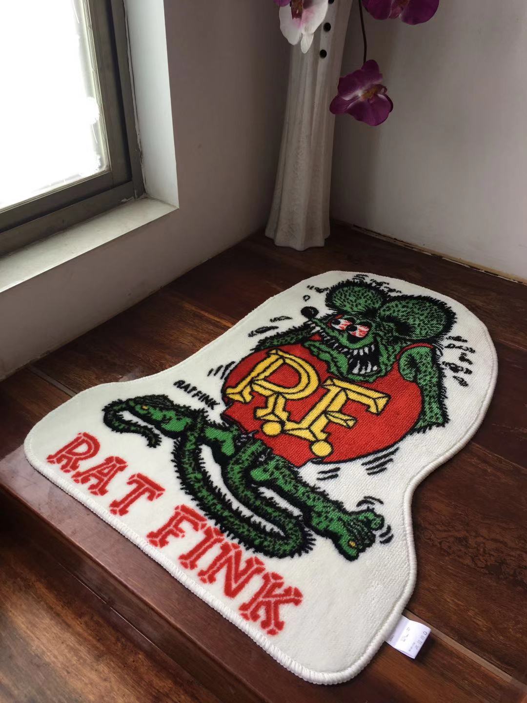 Personalized Rat Fink Hot Rod Garage Welcome Door Mat Heaven Rug Christmas  Gift