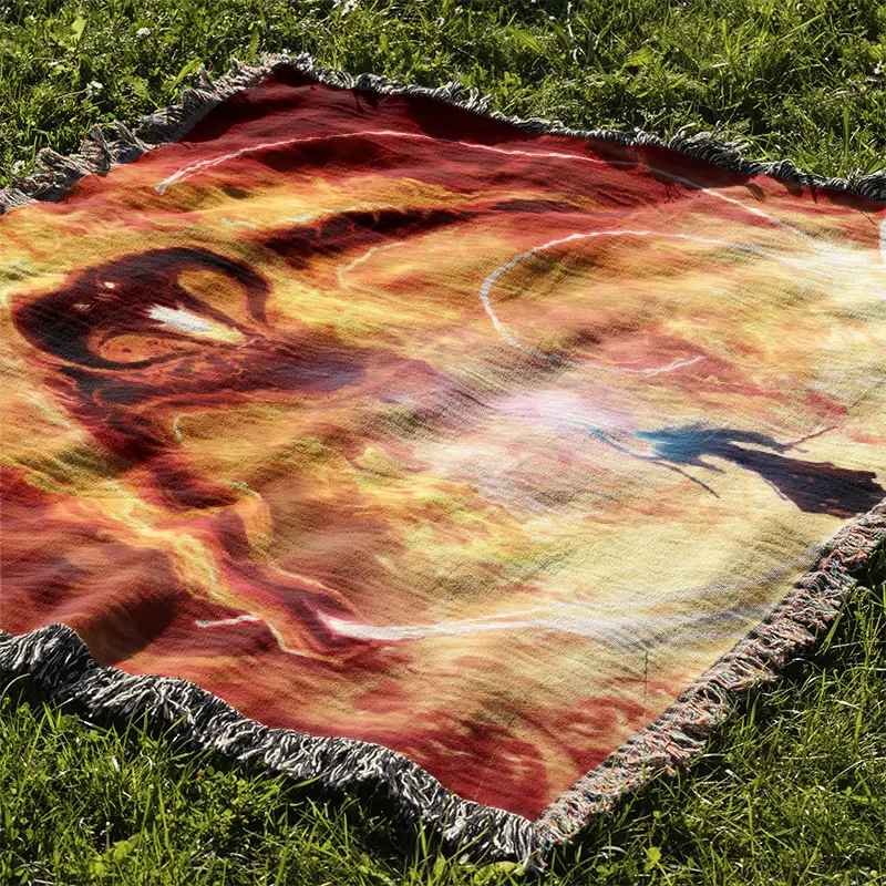 Lord of the Rings Woven Blanket with Fringed Edge - Soft Bed Room Decor  Tapestry Gift I - Newcolor7
