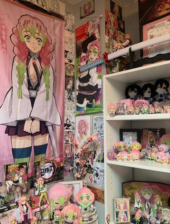 Manga and Funko Pops  Otaku room, Cute bedroom ideas, Anime room