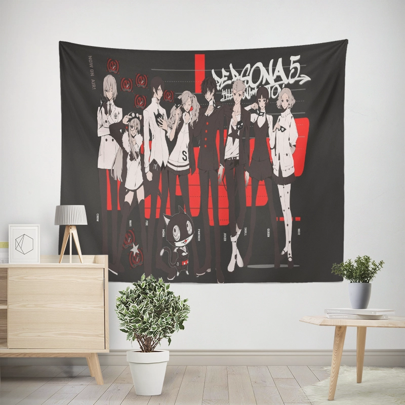 Persona 5 Gaming Tapestry P Room Wall Art Decor Gift Newcolor7