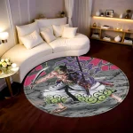 One Piece Zoro Anime Round Circle Rug - Boy Bedroom Game Room Decor Gift E - Custom Rug