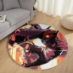 chainsaw man round rug (7)