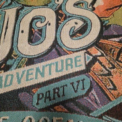 JoJo Manga Cover Adventure Woven Tapestry Throw Blanket – Iconic Room Accent, Wall Art & Home Decor - Image 7