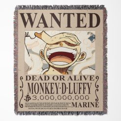 One Piece Luffy Wanted Poster Anime Woven Blanket Tapestry