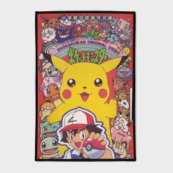 Pokemon Comic Cover Rug – Unique Carpet for Boys Bedroom or Gaming Room Gift