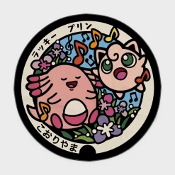 Jigglypuff Manhole Cover Round Rug – Fun Anime Rug for Girls Room or Cozy Setup