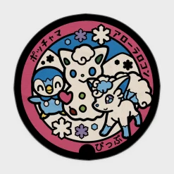 Piplup Manhole Cover Round Rug – Adorable Rug for Bedroom Gift