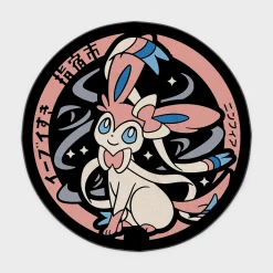 Sylveon Manhole Cover Round Rug – Cute Carpet for Girls Room or Home Decor