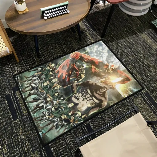 AOT Scouts and Titans Rug – Cool Gift for Gamers, Boys Room or Dorm - Image 2