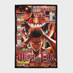 AOT Manga Anime Comic Cover Rug – Merch Rug for Boys Bedroom or Game Room