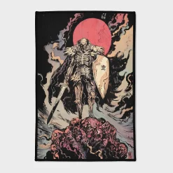 Berserk Skull Knight Rug – Soft Floor Rug for Gaming Setup or Anime Bedroom