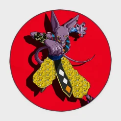 Beerus Round Rug – Cool Floor Mat for Bedroom or Otaku Style Setup