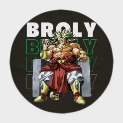 Broly Round Rug – Epic Rug for Gaming Room or Gift for Fans