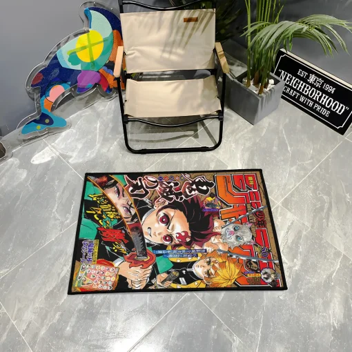 Demon Slayer Jump Cover Rug – Unique Floor Mat for Boys Room or Gift - Image 3