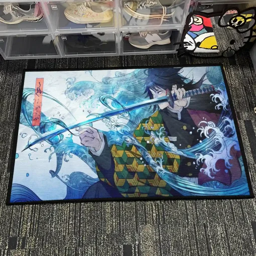Giyu Tomioka Rug – Cool Carpet for Boys Bedroom or Gaming Room - Image 4
