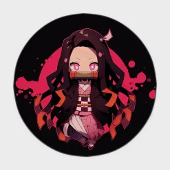 Nezuko Round Rug – Cute Round Rug for Girls Room or Gift Setup