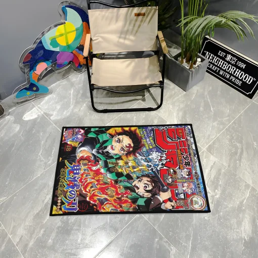 Tanjiro Jump Cover Rug – Unique Rug for Game Room or Cozy Decor - Image 3