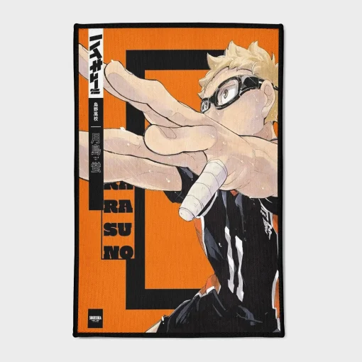 Tsukishima Kei Rug – Unique Rug for Bedroom or Volleyball Fan Gift