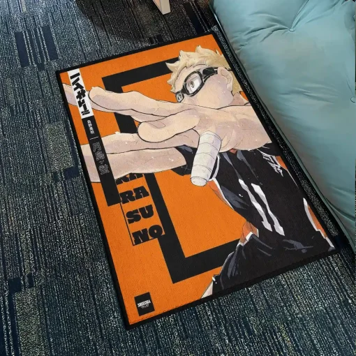 Tsukishima Kei Rug – Unique Rug for Bedroom or Volleyball Fan Gift - Image 2