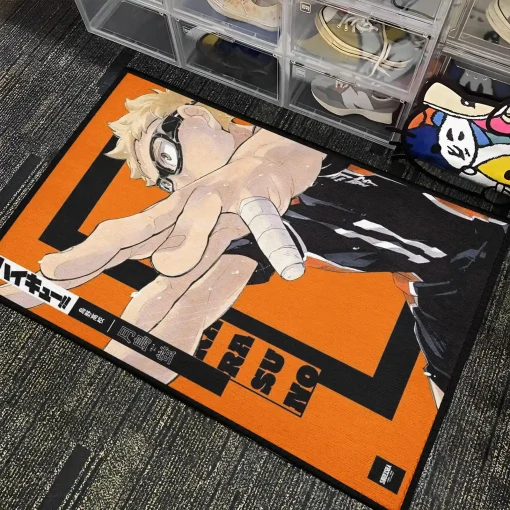 Tsukishima Kei Rug – Unique Rug for Bedroom or Volleyball Fan Gift - Image 4