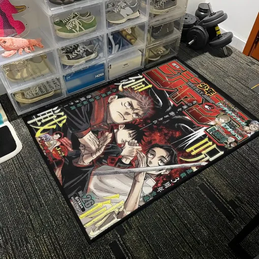 JJK Anime Jump Cover Rug – Unique Floor Mat, Great Gift for Fans - Image 3