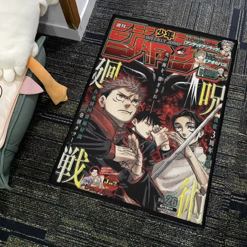 JJK Anime Jump Cover Rug – Unique Floor Mat, Great Gift for Fans - Image 4