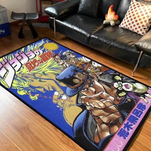 Jotaro Rug – Cool Floor Mat for Boys Room or Fan Gift - Image 2