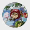 Chopper Round Rug – Cute Round Mat for Kids Room or Cozy Room Decor