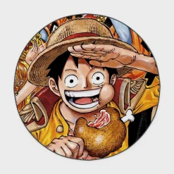 Luffy Round Rug – Cool Floor Mat for Game Room or Otaku-Style Decor
