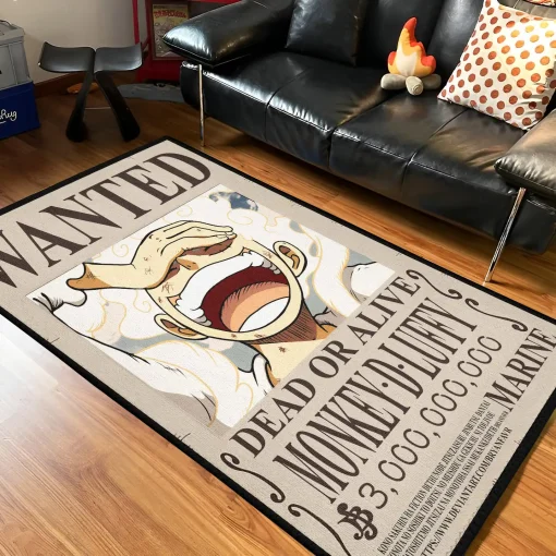 Luffy Wanted Rug – Cool Carpet for Boys Bedroom or Gaming Room - Image 2