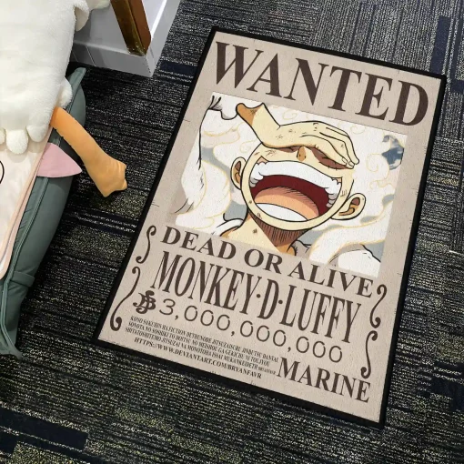 Luffy Wanted Rug – Cool Carpet for Boys Bedroom or Gaming Room - Image 4