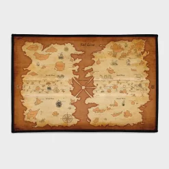 Red Line Map Rug – Unique Rug, Great Gift for Room Decoration