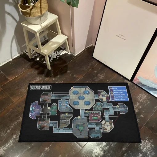 AU The Skeld Map Rug – Cool Among Us Game Rug for Gaming Room - Image 3