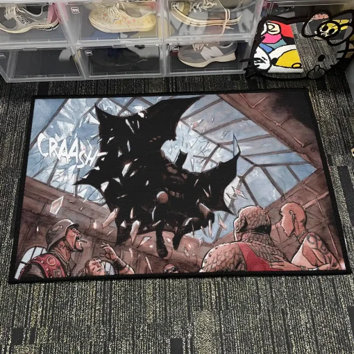 Bats Area Rug – Stylish Comic Rug for Boys Bedroom or Otaku Setup - Image 4