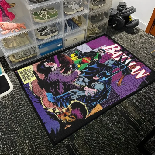 Bats Comic Cover Rug – Cool Superhero Carpet for Game Room or Fan Decor - Image 3