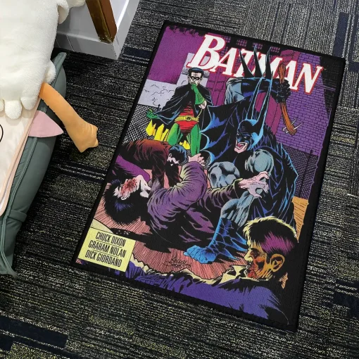Bats Comic Cover Rug – Cool Superhero Carpet for Game Room or Fan Decor - Image 4