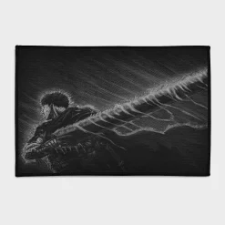 Berserk Black Area Rug – Epic Anime Rug for Otaku Bedroom or Room Setup