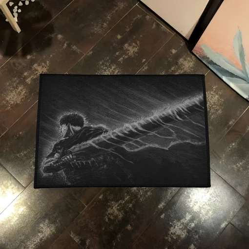 Berserk Black Area Rug – Epic Anime Rug for Otaku Bedroom or Room Setup - Image 2