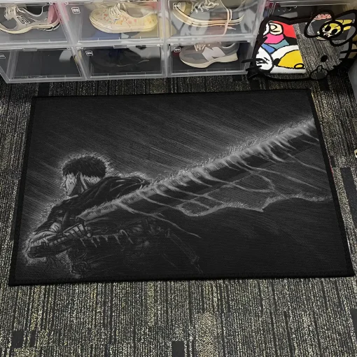 Berserk Black Area Rug – Epic Anime Rug for Otaku Bedroom or Room Setup - Image 4