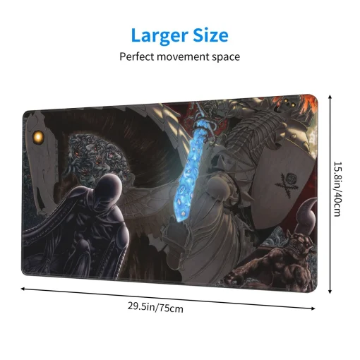 Skull Knight Mouse Pad & Desk Mat - Image 2