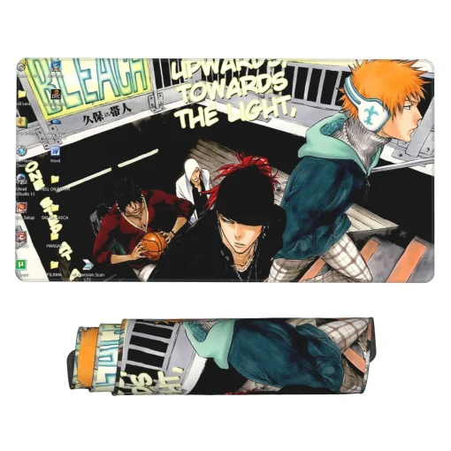 This Bleach mouse pad is a stylish anime desk mat, perfect for gaming setups, otaku bedrooms, or collector spaces. A great gift for Bleach fans.