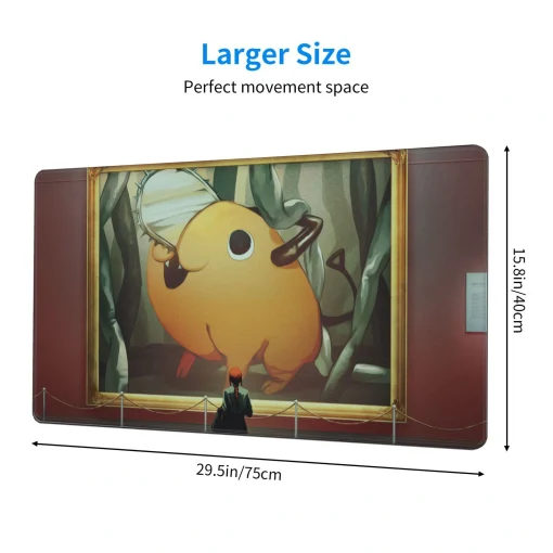 Pochita Man Mouse Pad & Desk Mat - Image 2
