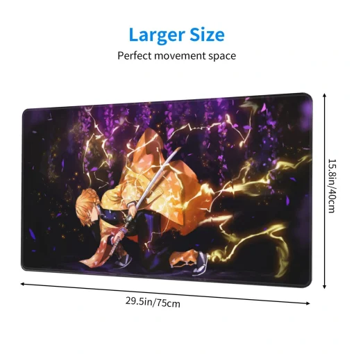 Slayer Zenitsu Mouse Pad & Desk Mat - Image 2