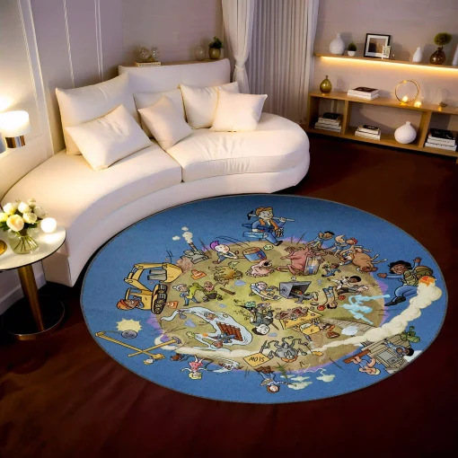 FO 76 Round Rug – Cool RPG Rug for Bedroom or Wasteland Decor - Image 2