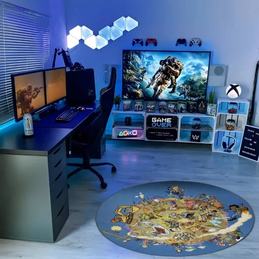 FO 76 Round Rug – Cool RPG Rug for Bedroom or Wasteland Decor - Image 3