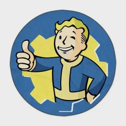 Vault Boy Round Rug – Fun Game Rug for Gaming Room or Vault Setup