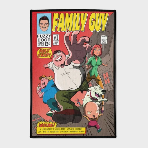 For fans of *Family Guy*, this comic cover rug is a must-have. Its unique design adds a fun and distinctive touch to any room, making it perfect as a gift or a fan's decor.