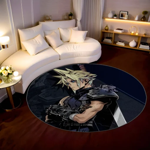 Cloud Round Rug – Epic Game Rug for Otaku Room or Bedroom Decor - Image 2